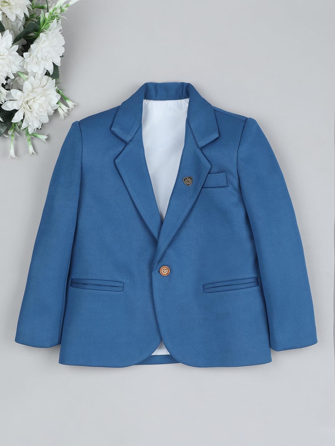 Ridokidz Boys Full Sleeves Party Blazer 2-3Y Blue_143-2Y 2