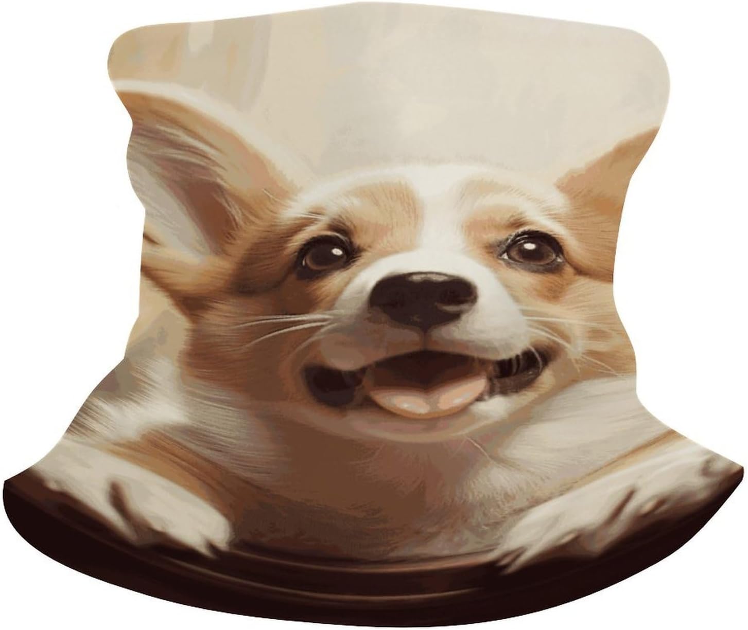 Sun UV Protection Neck Gaiter Upf 50+ Balaclava Ski Cute Corgi Face Mask Summer Face Cover Scarf Breathable Bandana for Fishing Hunting Kayaking Hiking Cycling Outdoor Activities