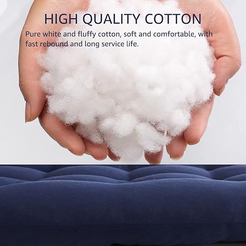 Miniatura 2 de Cojín para silla mecedora de 62 pulgadas, para interiores y exteriores, cojín para silla mecedora reclinable, cojín acolchado grueso para tumbona,