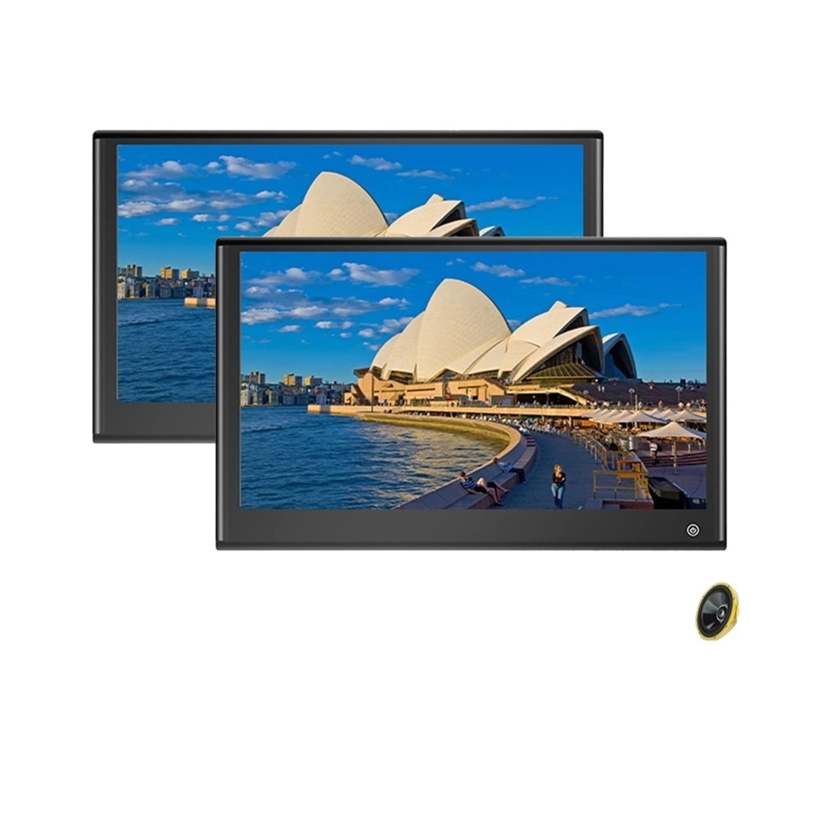 Monitor montowany za zagłówkiem samochodu 4K Ekran dotykowy 1080P 13 cali 3 + 32 GB Samochodowe tylne siedzenie Odtwarzacz wideo Link Rodzinne wycieczki(332 Black 13 inch 2)