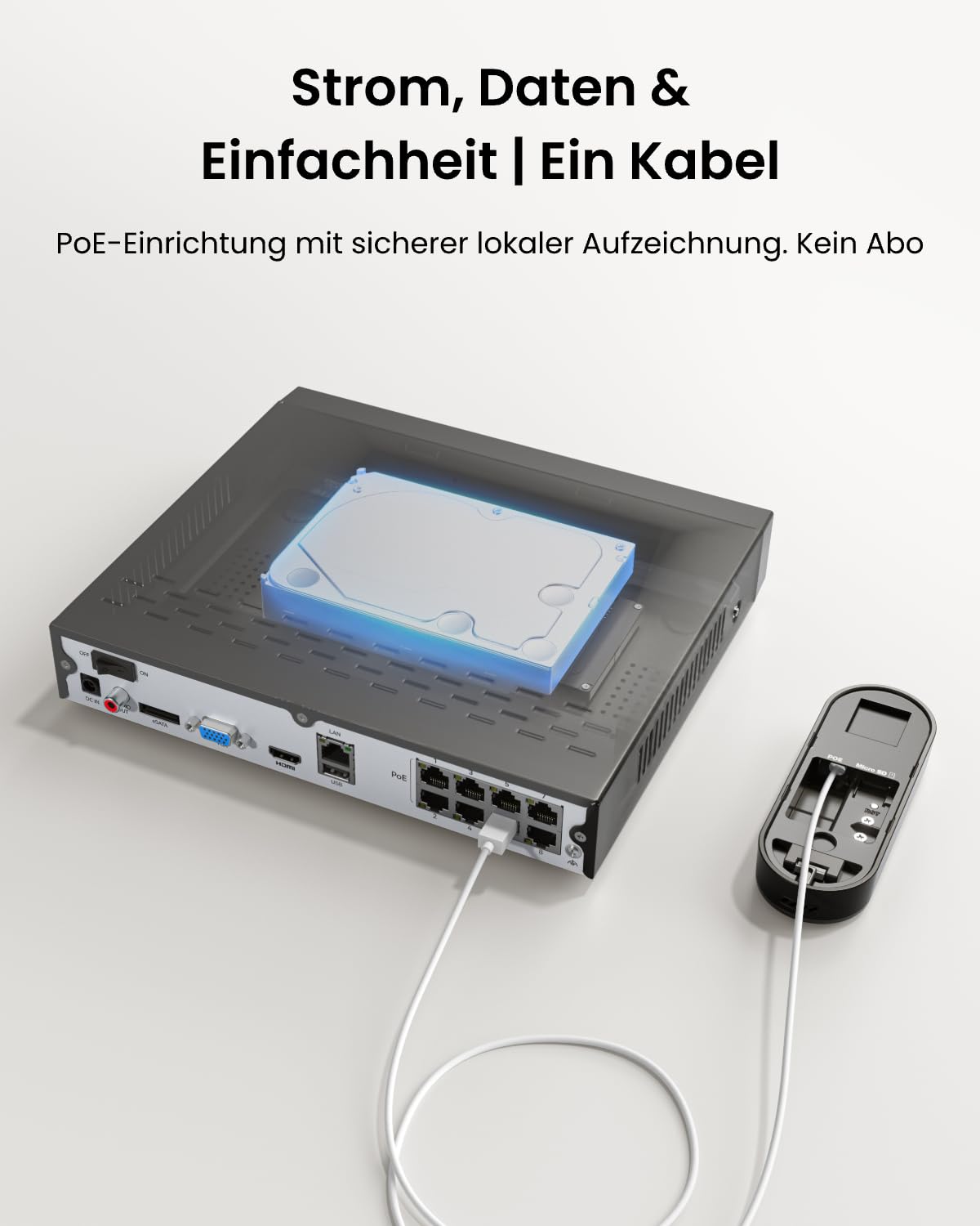 Reolink 5MP Video-Türklingel PoE mit Chime, UHD Türklingel Kabelgebundene mit Kamera, 180° Ultraweitwinkel, Zwei-Wege-Audio, Personenerkennung, Wasserdicht, Alarme, Kompatibel NVR, Video Doorbell PoE