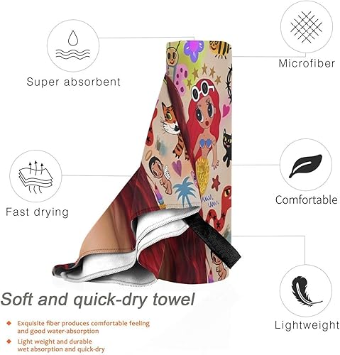 Miniatura 3 de Toalla de playa Karol Singer G de microfibra, ligera, de secado rápido, toalla de baño, toallas de baño de secado rápido, manta de mar, tapiz para