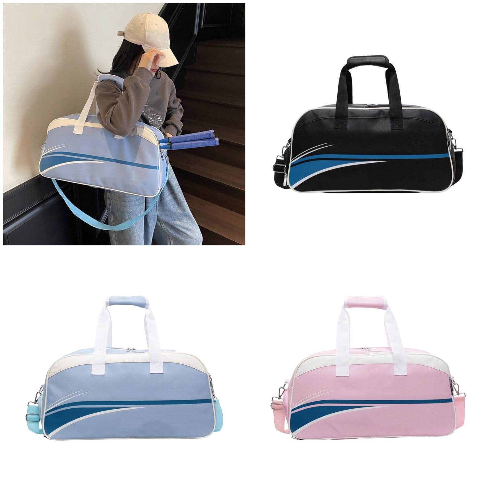Borsa Sportiva Pratica Ergonomica Con Ampio Scomparto A Tracolla Per L'allenamento Attrezzatura Da Nuoto Palestra A Tracolla Regolabile Essenziale Con Maniglia Comoda