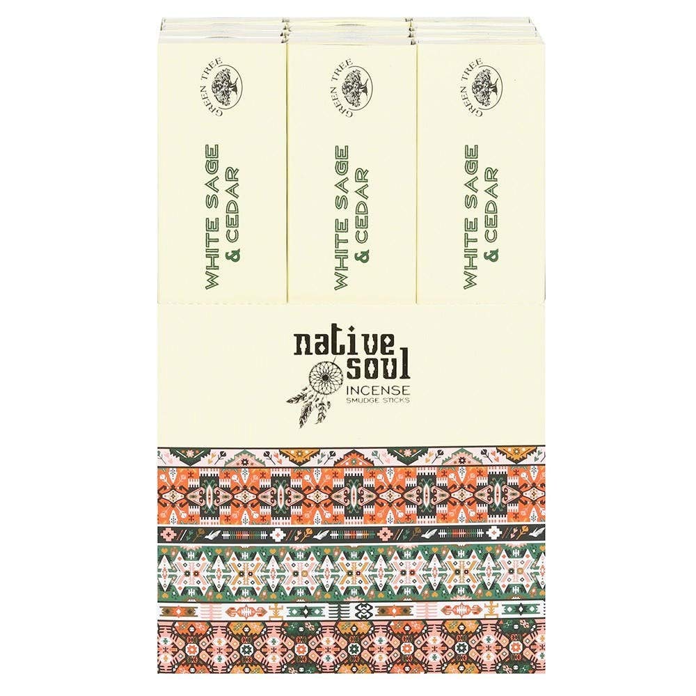 Sacred Essence White Native Soul Sage & Cedar Incense Sticks 23Cm