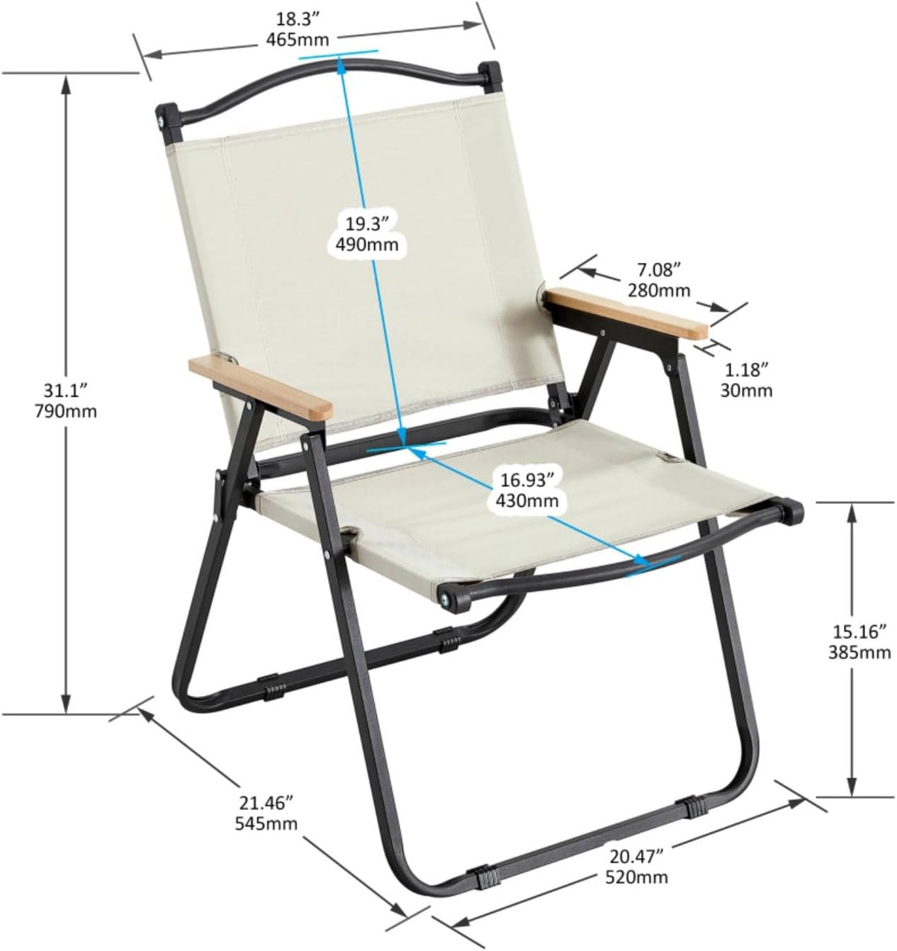 Lightweight Aluminum Folding Outdoor Table and Chairs Set 3-Piece, Portable Roll-up Square Table with 2 Chairs for Camping, Beach, Picnic, Backyard, Patio, Brown Beige