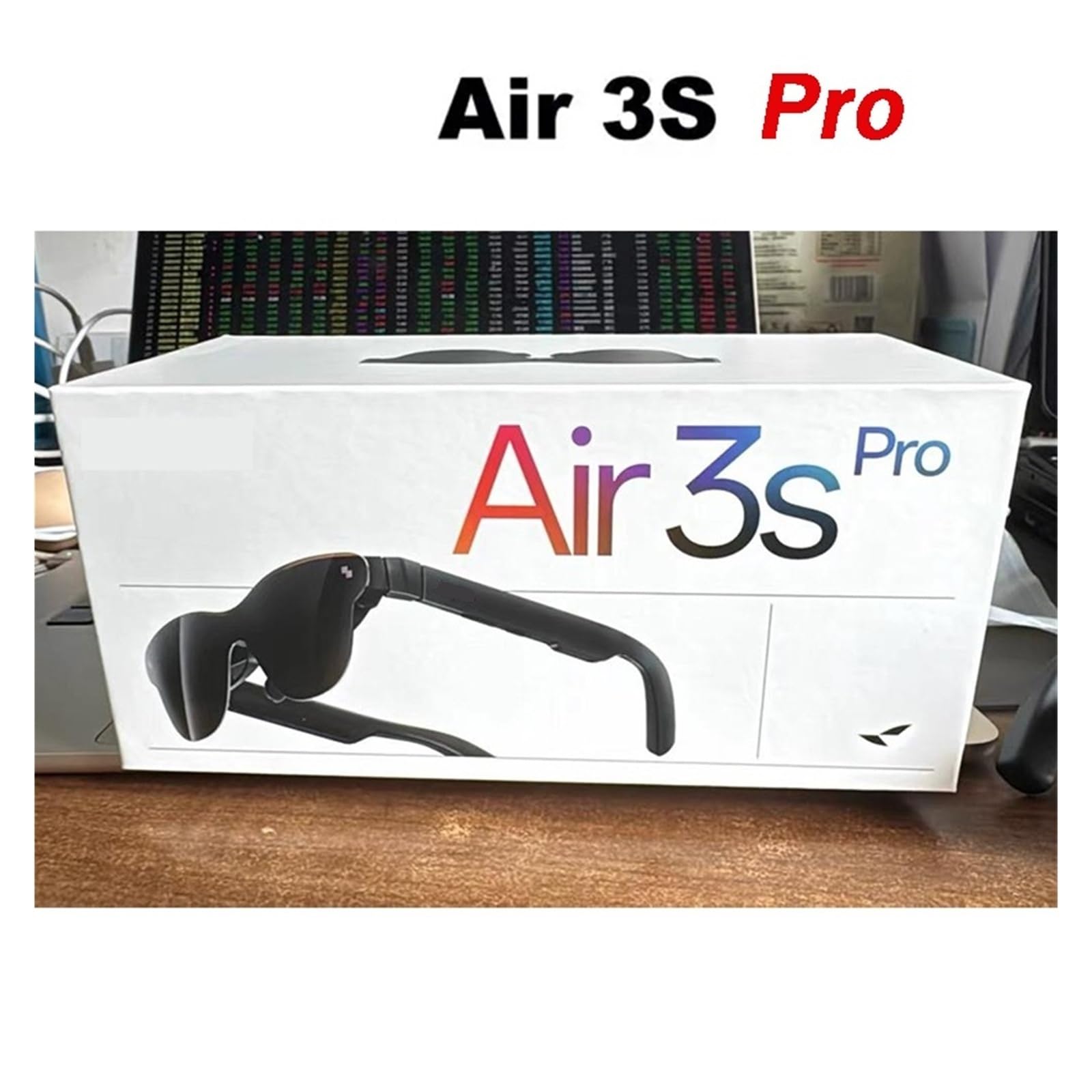 Air 3s Pro Smart AR Glasses Smart Glasses 135-inch HD Screen Viewing XR Glasses 1200Nits Brightness, 3D Surround Sound(Air 3s Pro kit1)