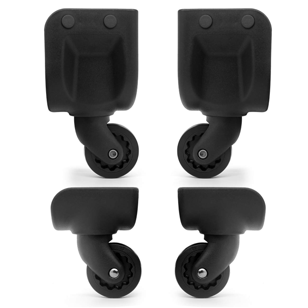 GEBONE Ruote di ricambio per bagagli Ruote di ricambio in plastica per valigie YF-BW042 # Kit di ricambio per riparazione, Un paio di ruote corte e lunghe, Wheel diameter is about 53 mm, Fai da