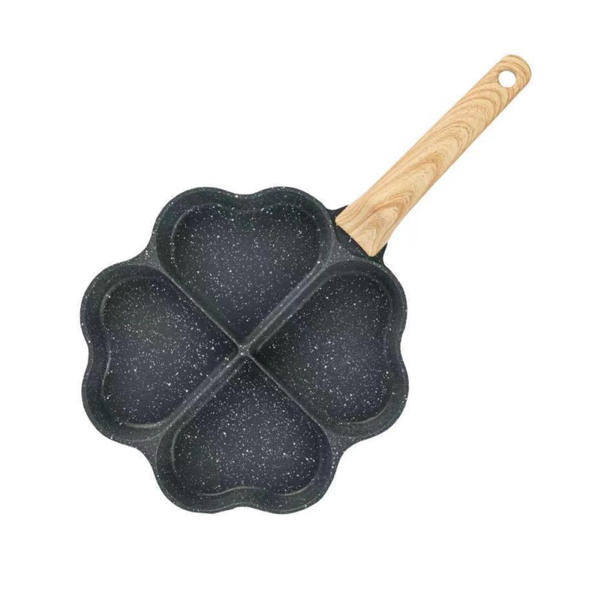 Poêle à œufs antiadhésive en aluminium noir au design épuré et durable