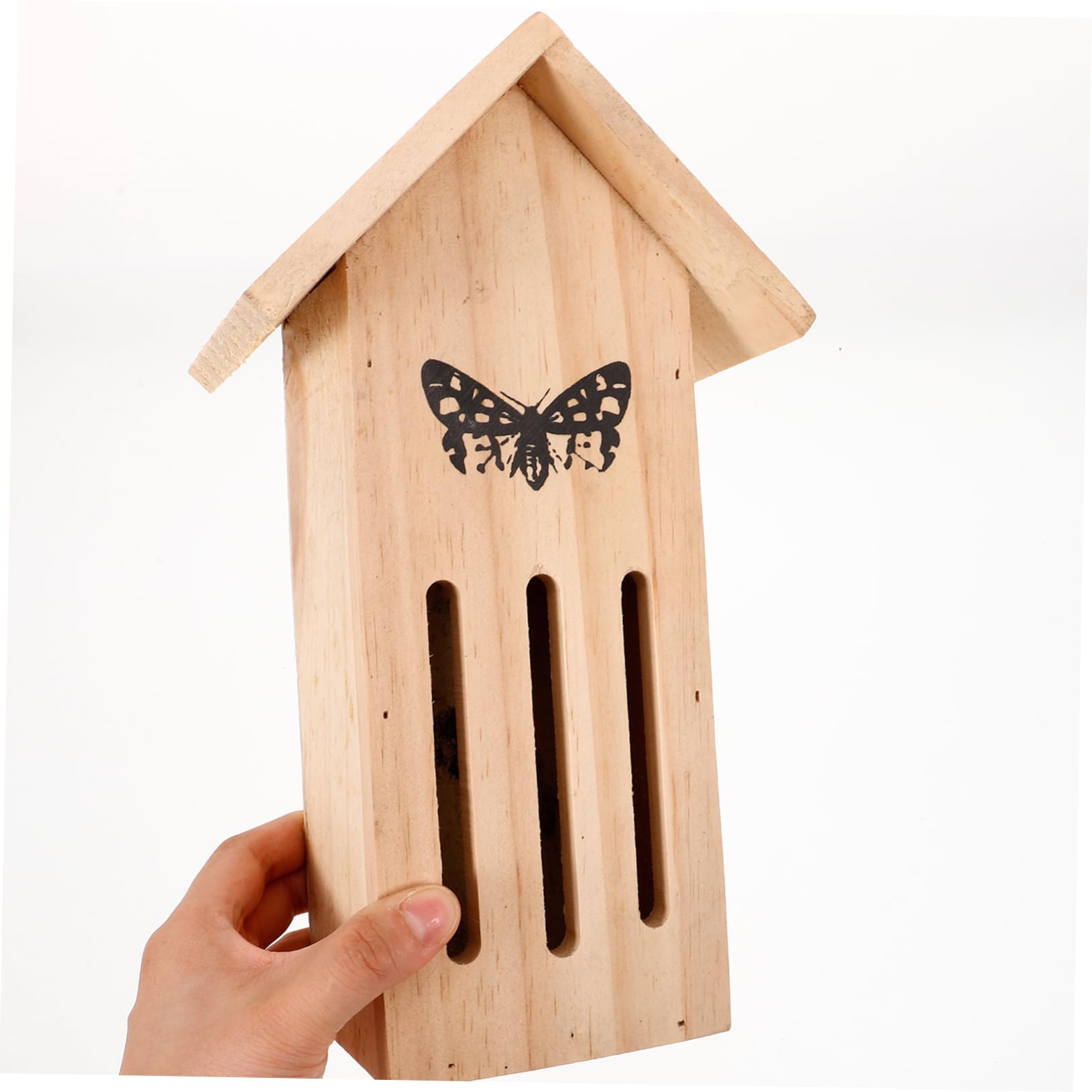 Happyyami 3stücke Holz Schmetterlingsfuttermittel Haus Wetterfestes Insektenhotel Für Garten Einladende Natürliche Holzstruktur Als Schmetterlingshabitat Und Dekoratives Element Im Freien