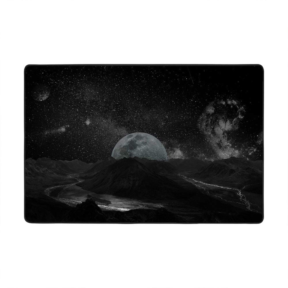 Tapis de salon lune noir Ruchen 152x99cm pour créer un coin lecture cosy