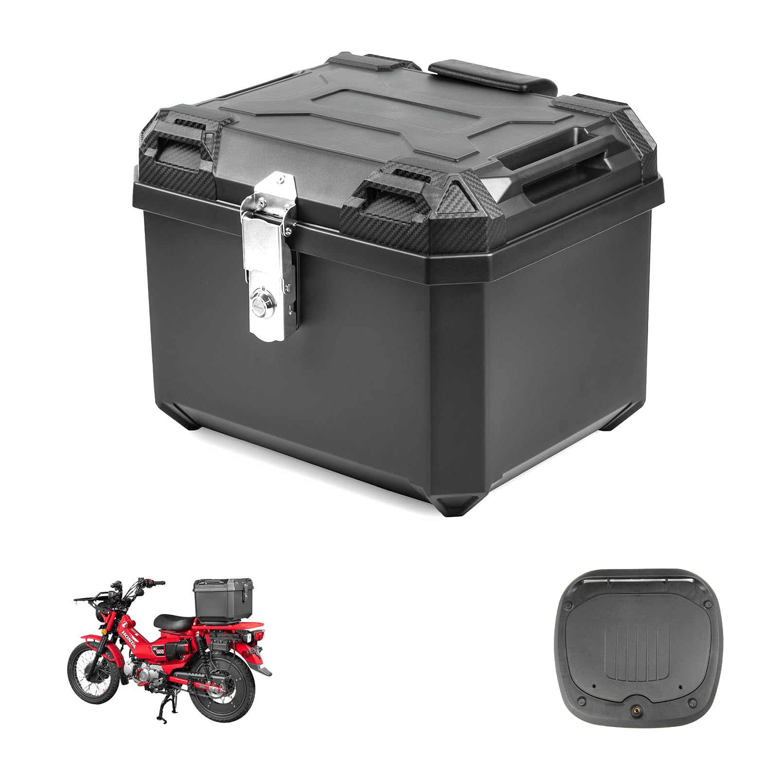Amazon | HI-LINE バイク リアボックス 45L 大容量 ABS モノコック型