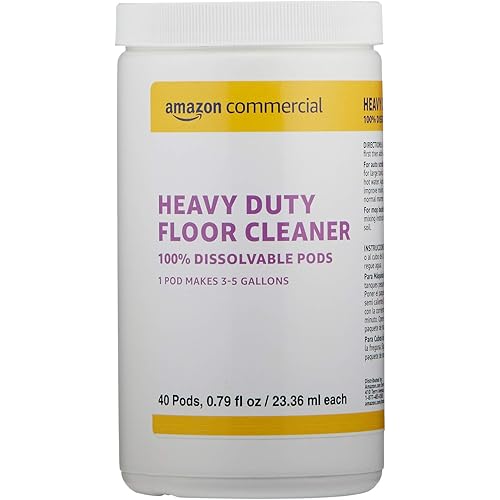 AmazonCommercial Dissolvable Heavy Duty Floor Cleaner Jar - 40 Pacs