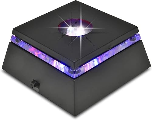 Base de pantalla LED de 4 luces LED  Soporte de luz LED  Soporte de luz para arte de cristal  Base LED a pilas con luces que cambian de color