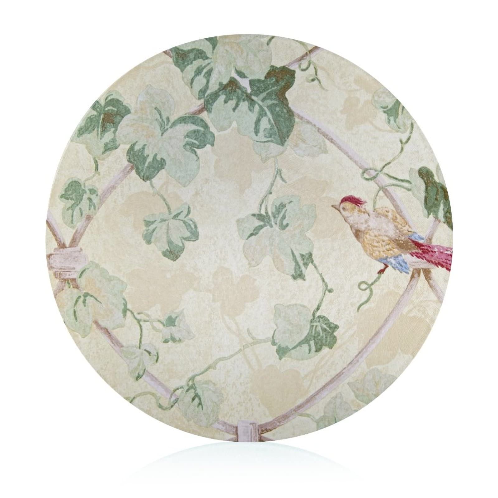 Planche à découper en verre trempé 20 cm Fleur D'oiseau Vintage antidérapant plaque cuisine