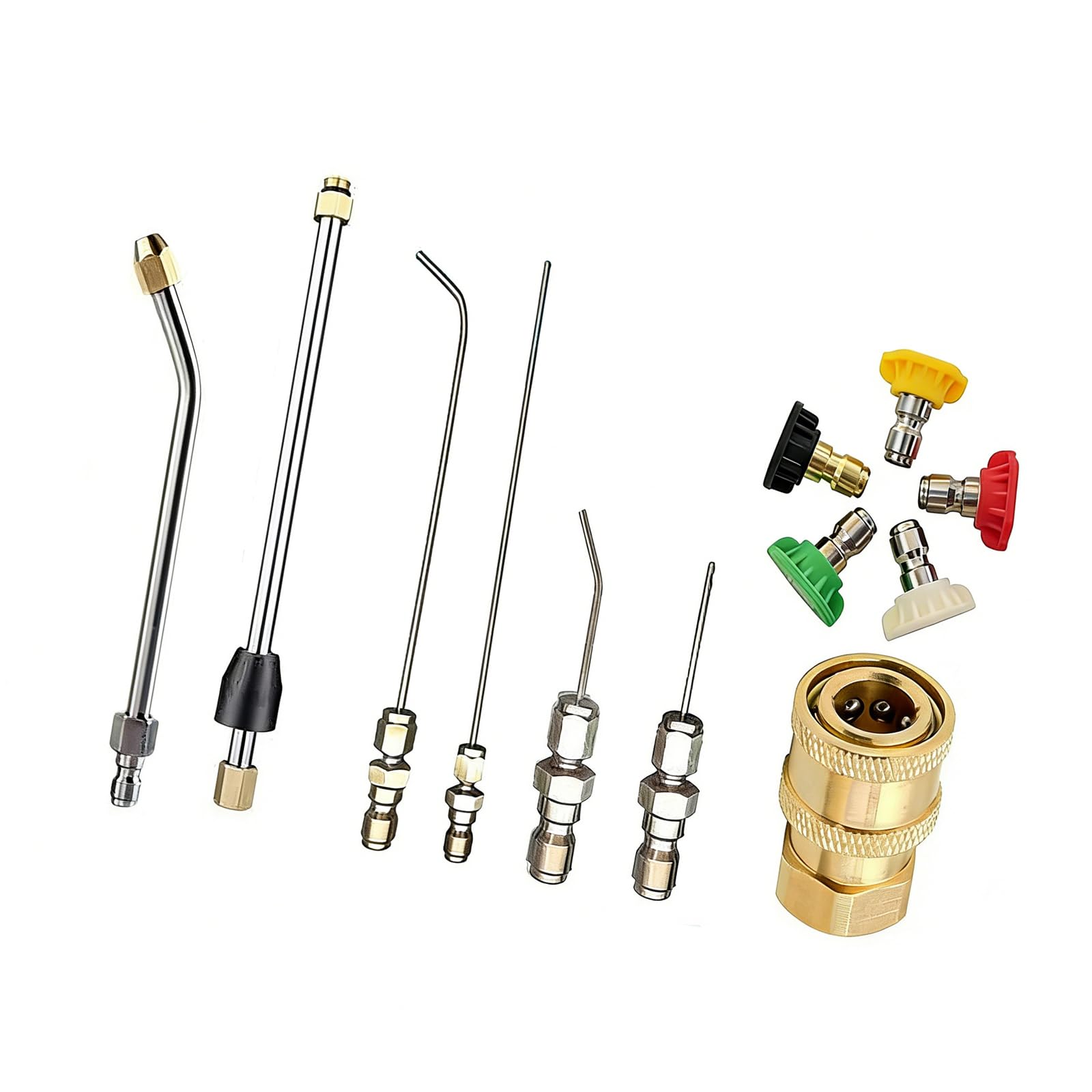 Kaeltsyn Duty Metal High Pressure Washer Nozzle Set 5 Color Tips For Appliance Metal Nozzles Setmetal Nozzles Set
