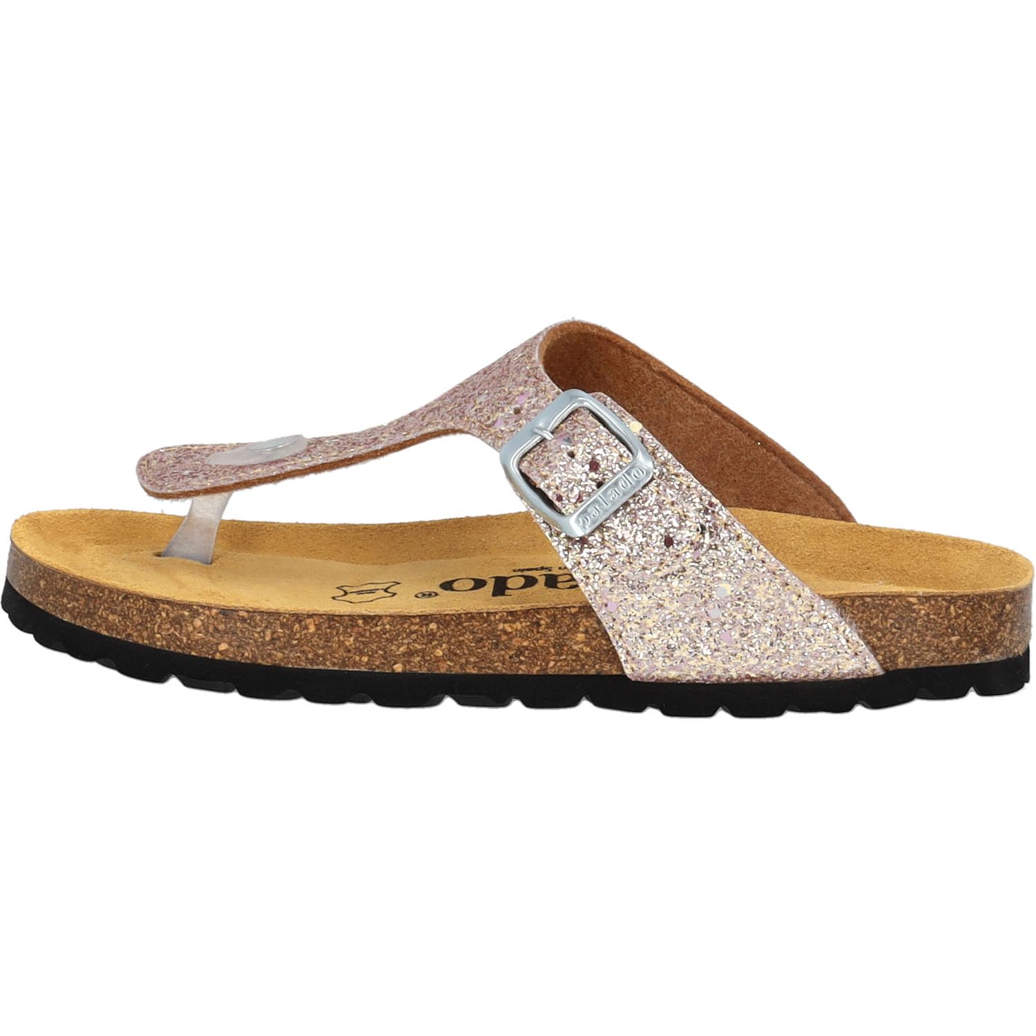 Palado Mädchen Zehentrenner Kids Kos G Glitzer – coole Sandalen Made in Spain - bequeme Hausschuhe mit Glitzer - modische Sommerschuhe