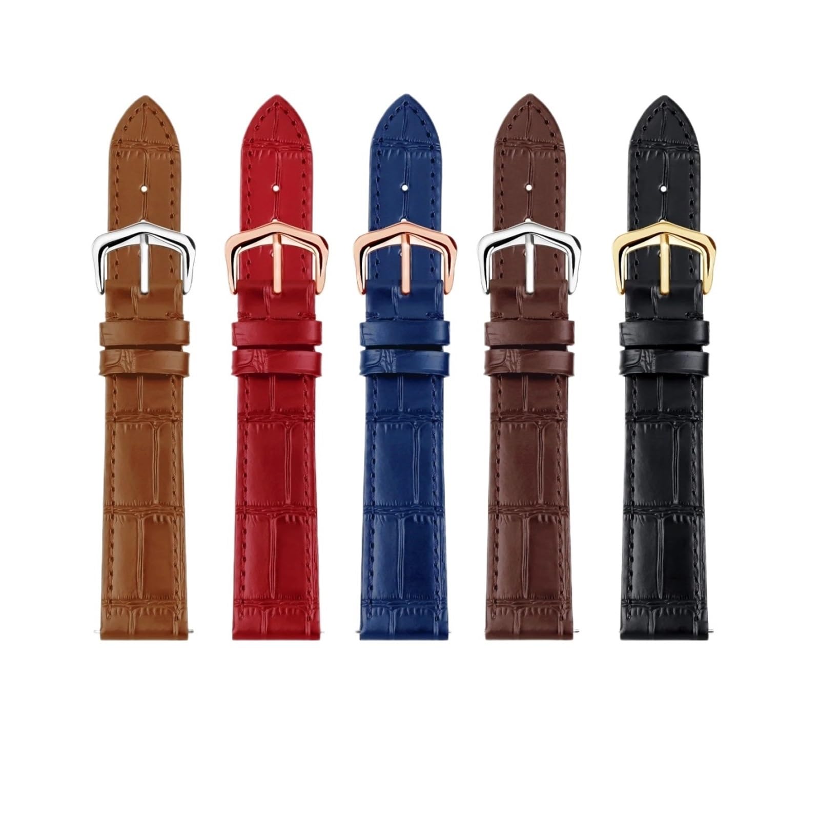 Genérico NASUNJIA Correa De Cuero Genuino 15 Mm, 17, 18, 20, Correa Reloj Piel Vaca Liberación Rápida For Hombres Y Mujeres