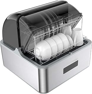 yunyun Lave Vaisselle Compact,Portable Mini Lave Vaisselle,ménage Entièrement Automatique De Grande Capacité Lave Vaisselle avec 6 Modes De Lavage (43 X 42 X 40,9 Cm)