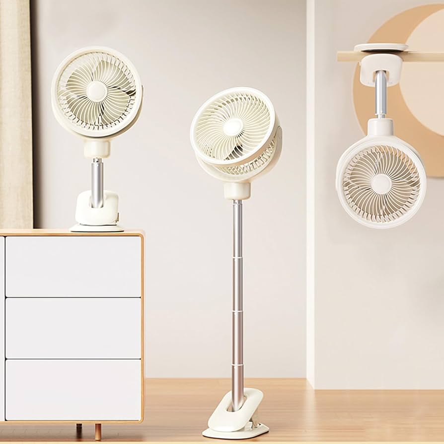 Amazon | 「スタンド＆クリップ＆伸縮可能」 クリップ扇風機 USB