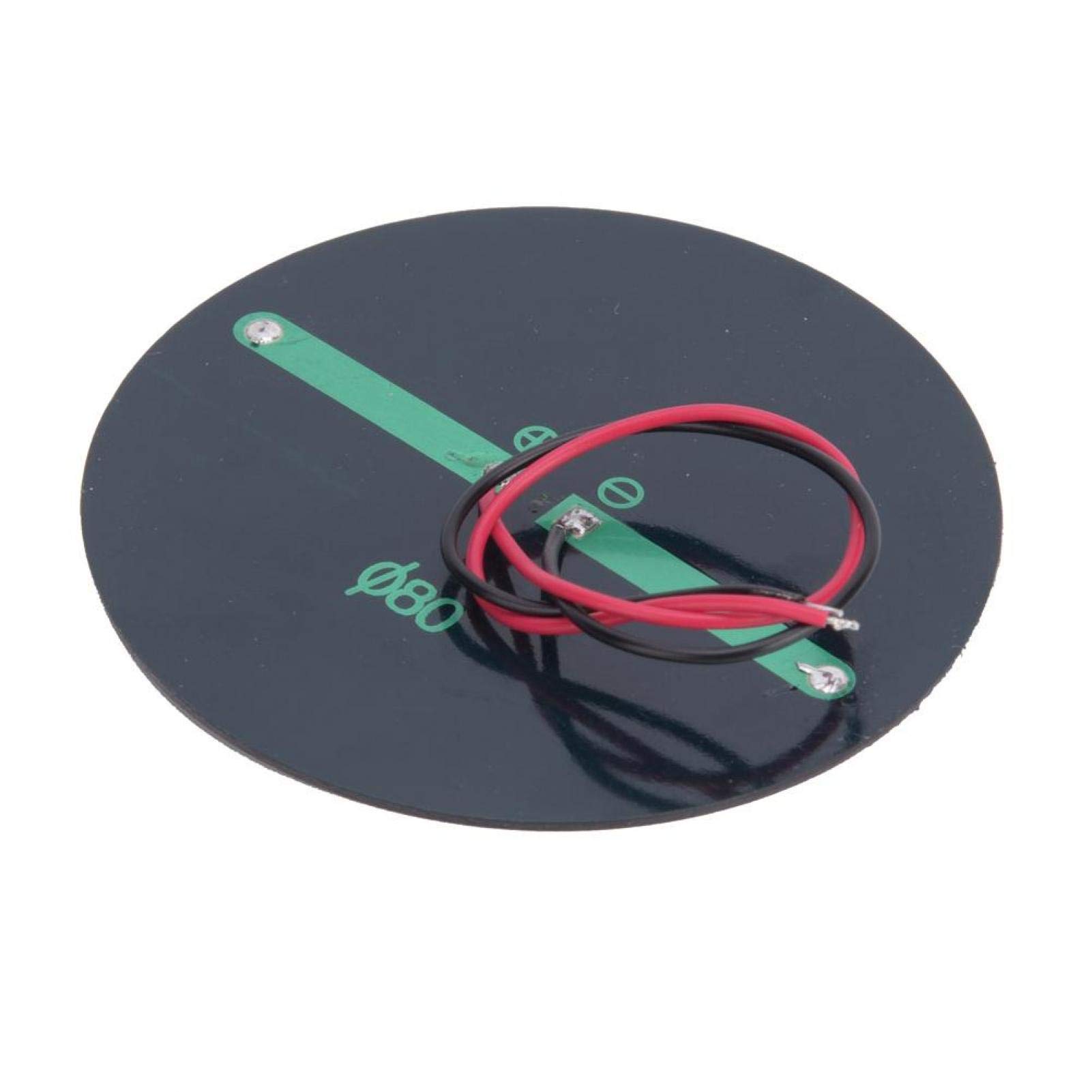 Modulo Pannello Solare Rotondo da 4 Pezzi 6v 80mm di Diametro, Pannello di Ricambio per Luci Solari per Lanterne da Giardino