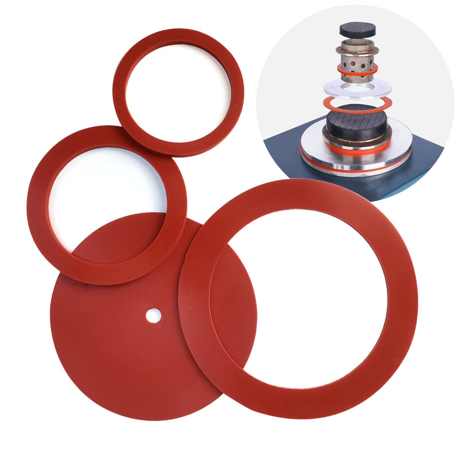 HAADID Vacuum Casting Gasket, 4Pcs Classic Pro Gasket Gaskets O-Ring Professional for Jewelry Casting Machine, Casting Machine Gasket