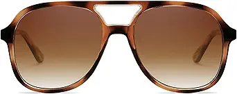 Retro Polarized Aviator Sunglasses Womens Men Vintage Double Bridge Square Sun Glasses AP3606