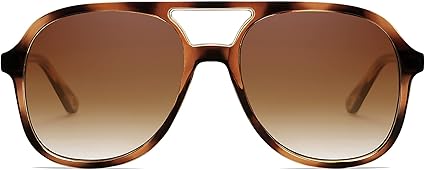 Retro Polarized Aviator Sunglasses Womens Men Vintage Double Bridge Square Sun Glasses AP3606