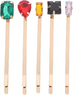 Luxshiny 5 Pcs Clips Retro Bobby Pins for Women and Girls Rhinestone Hair Barrettes for Styling Short Pins for Daily Wear Parties and Gift Use
