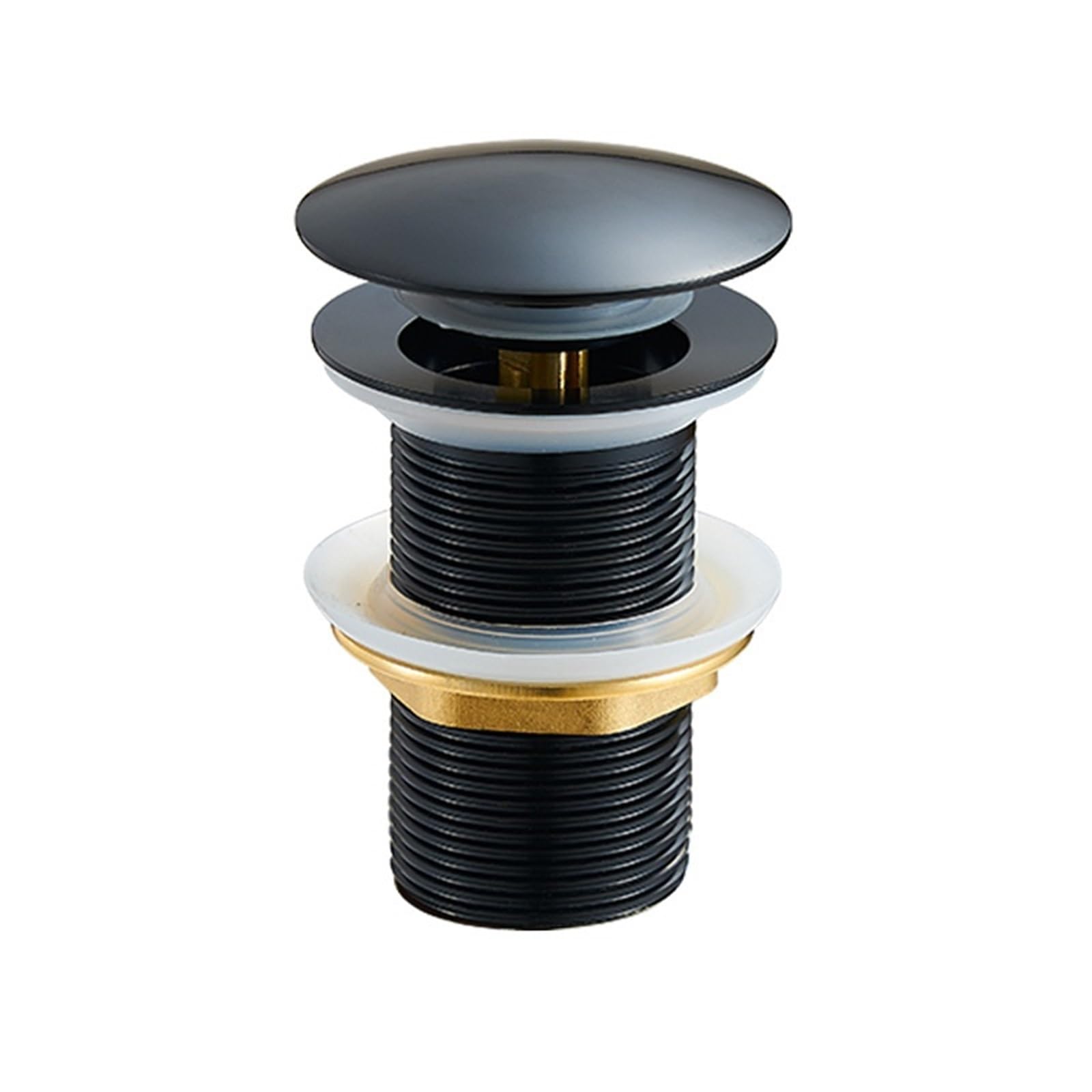 Sink Plug Bathroom Basin Sink Drainer Gold Silver Black Brass Corrosion Resistant Easy to Clean Pop Up Button Round Drain for Washbasin(Color 9)