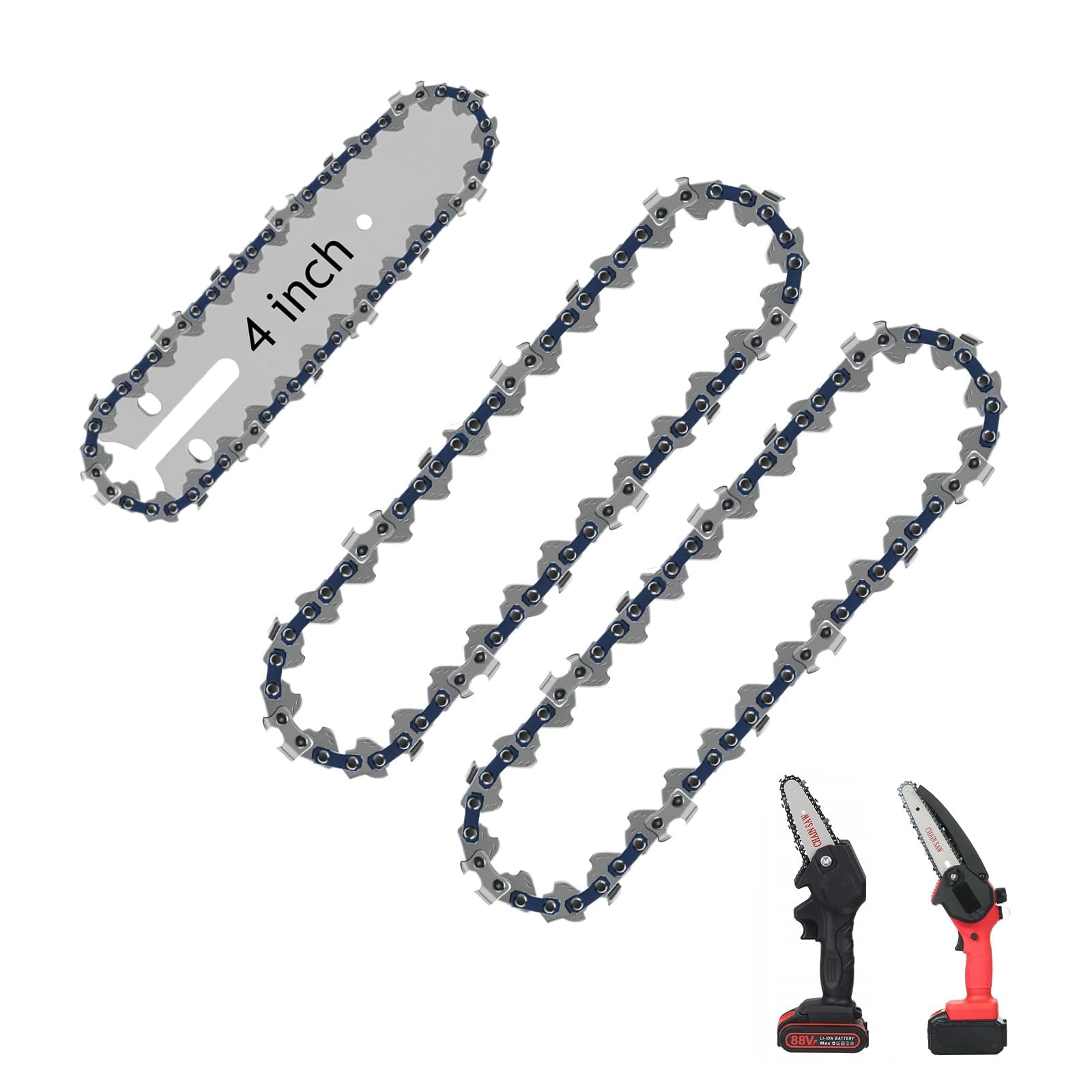 3 Catene Per Otosega 3/8" 1,3 57 Aglie Guida 40 C Copatibile Con DOLAR, ECHO, EINHELL