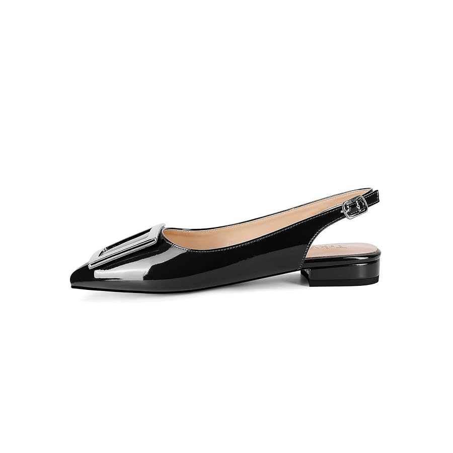 【INCHANT ME】Eyelet Slingback Flat Shoes Amazon.com | Pazzion Women's Slingback Flats Buckle Strap