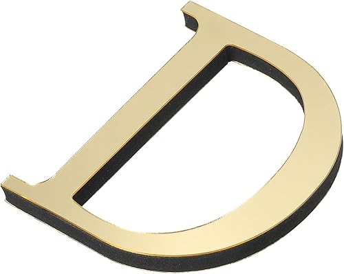 PATIKIL Adhesivos de pared de acrílico 3D con espejo del alfabeto, letra D, autoadhesivas, decoración del hogar, letrero, calcomanía artística para