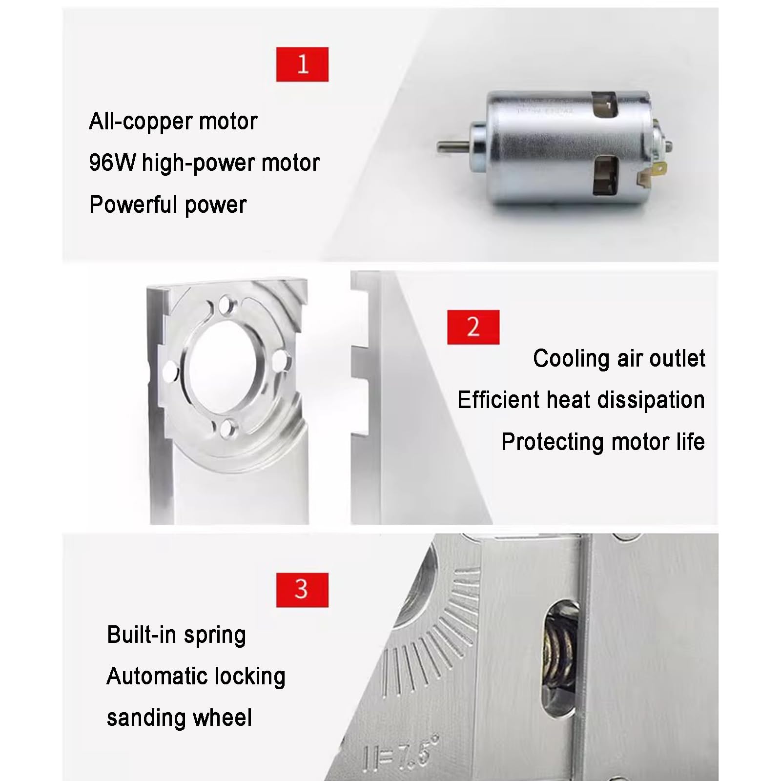 Mini Lijadora De Banda, Pulidora Eléctrica, con 10 Bandas, Rotación hacia Adelante/atrás, Velocidad De 4000 a 9000 RPM, para Afilar Metal, Plástico Y Madera
