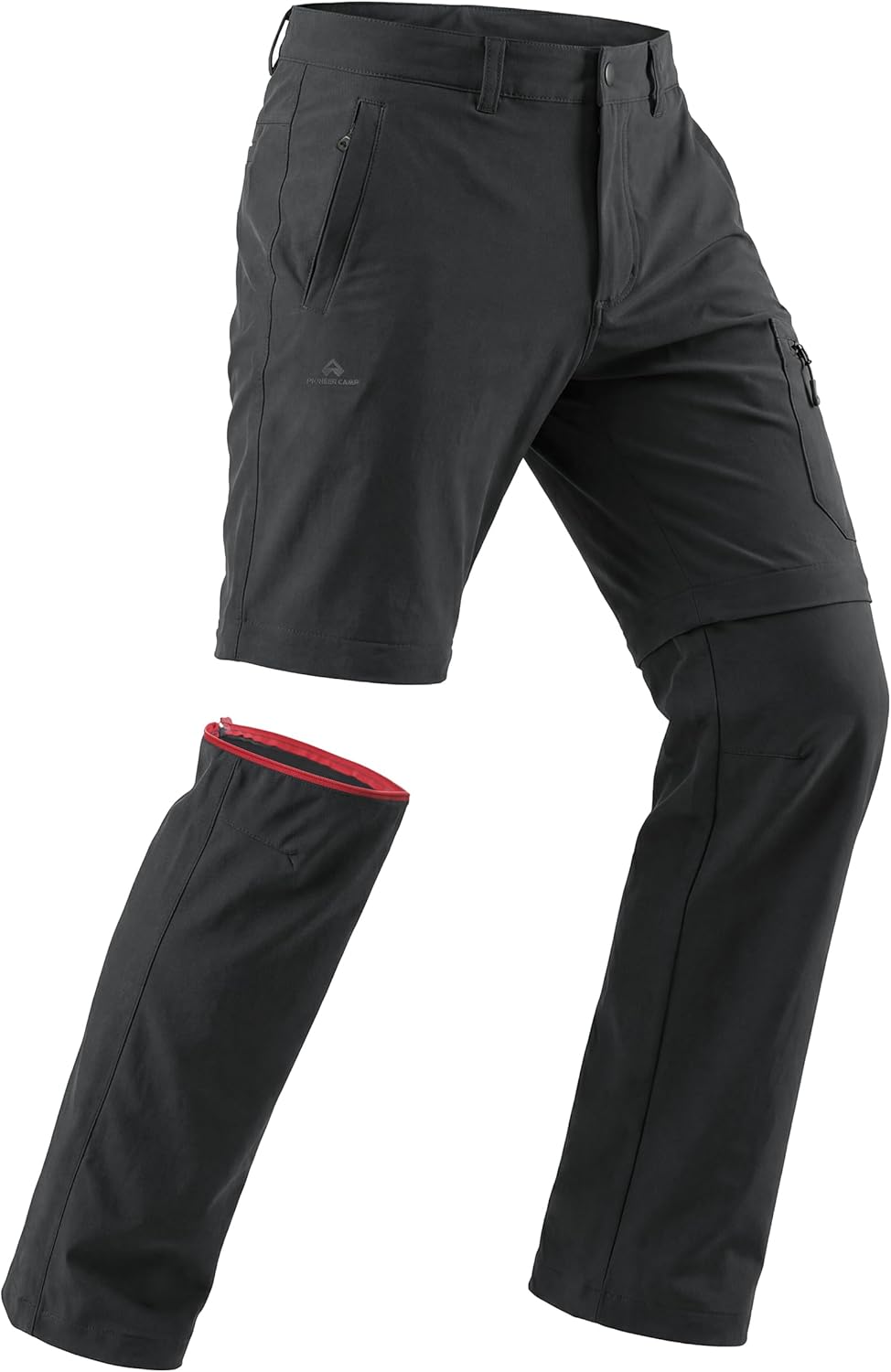 Pioneer Camp Mens Convertible Hiking Pants Quick-Dry Water-Resistant Lightweight Zip-Off Outdoor Cargo Pants Fishing Travel