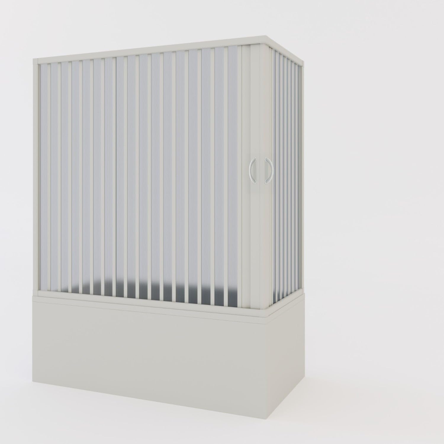 Box doccia sopravasca 70x150 in PVC h 150 a soffietto mod. Ortensia con apertura centrale