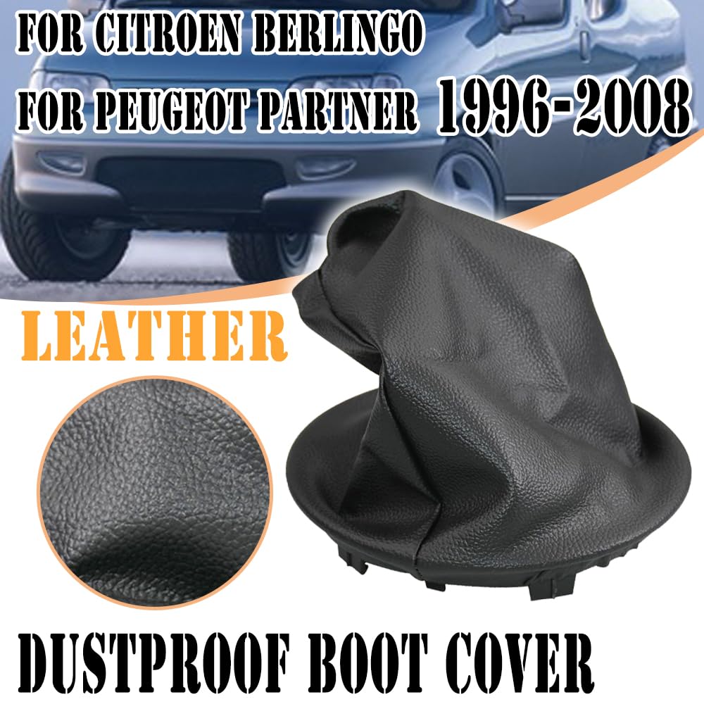 Soufflet De Levier De Vitesse Manuel En Cuir Noir Pour CitroëN Berlingo Ii Peugeot Partner 2008 2009 2010 2011 2012 2013 2014 2015 2016 2017 2018