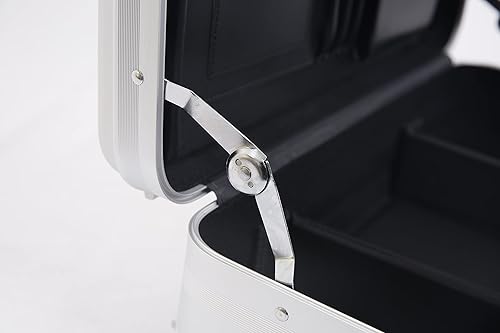 Miniatura 8 de urecimy Maletín de metal Caja de herramientas de aluminio Caja de efectivo Maletín portátil, plateado