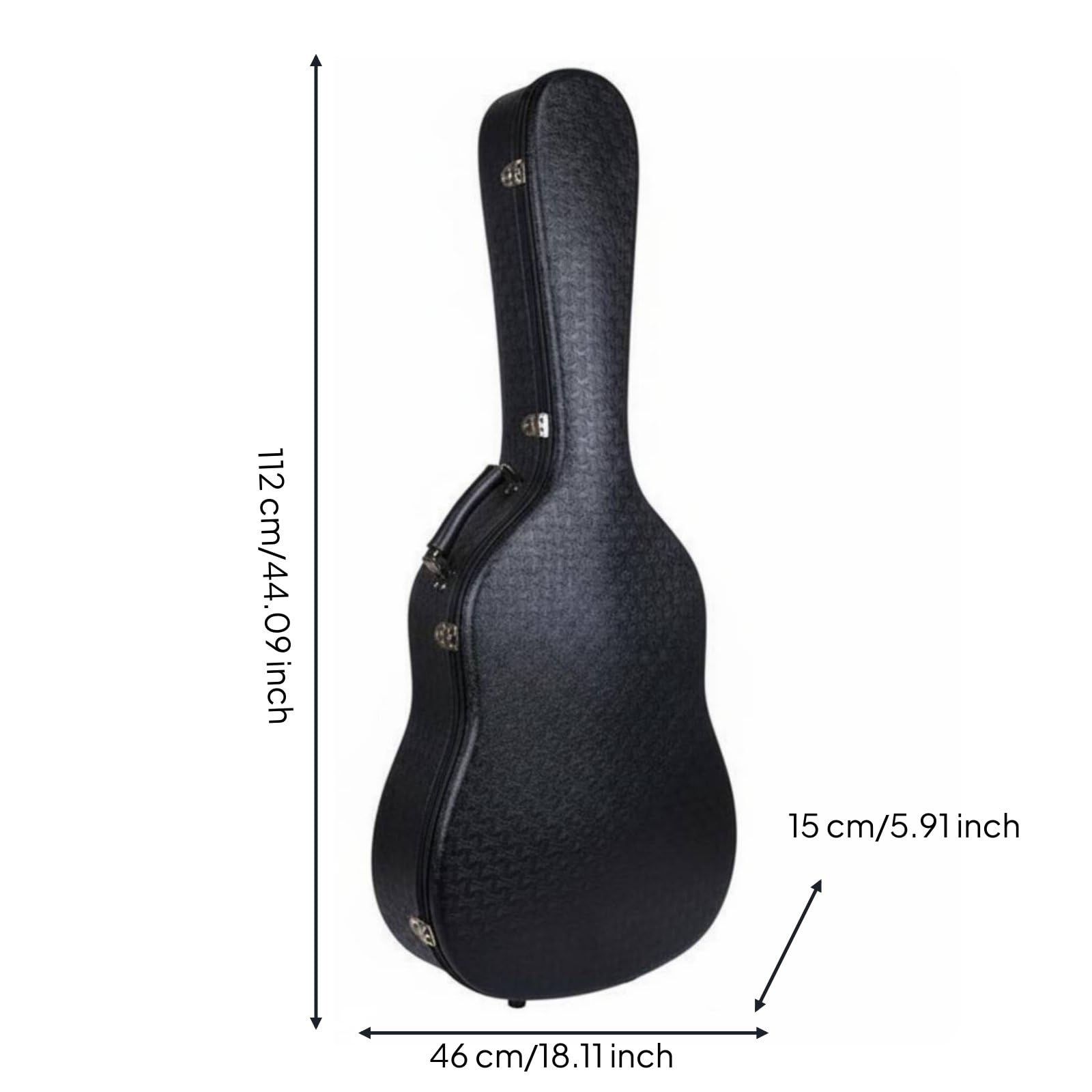 Qianly Custodia Rigida per Chitarra Antiurto Zaino Custodia per Chitarra Portatile Borsa da Trasporto per Musicisti Itineranti, Motivo Onda 39 Pollici