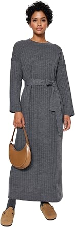 Trendyol Women's Dress - Gray - Basic Dress (Pack of 1)