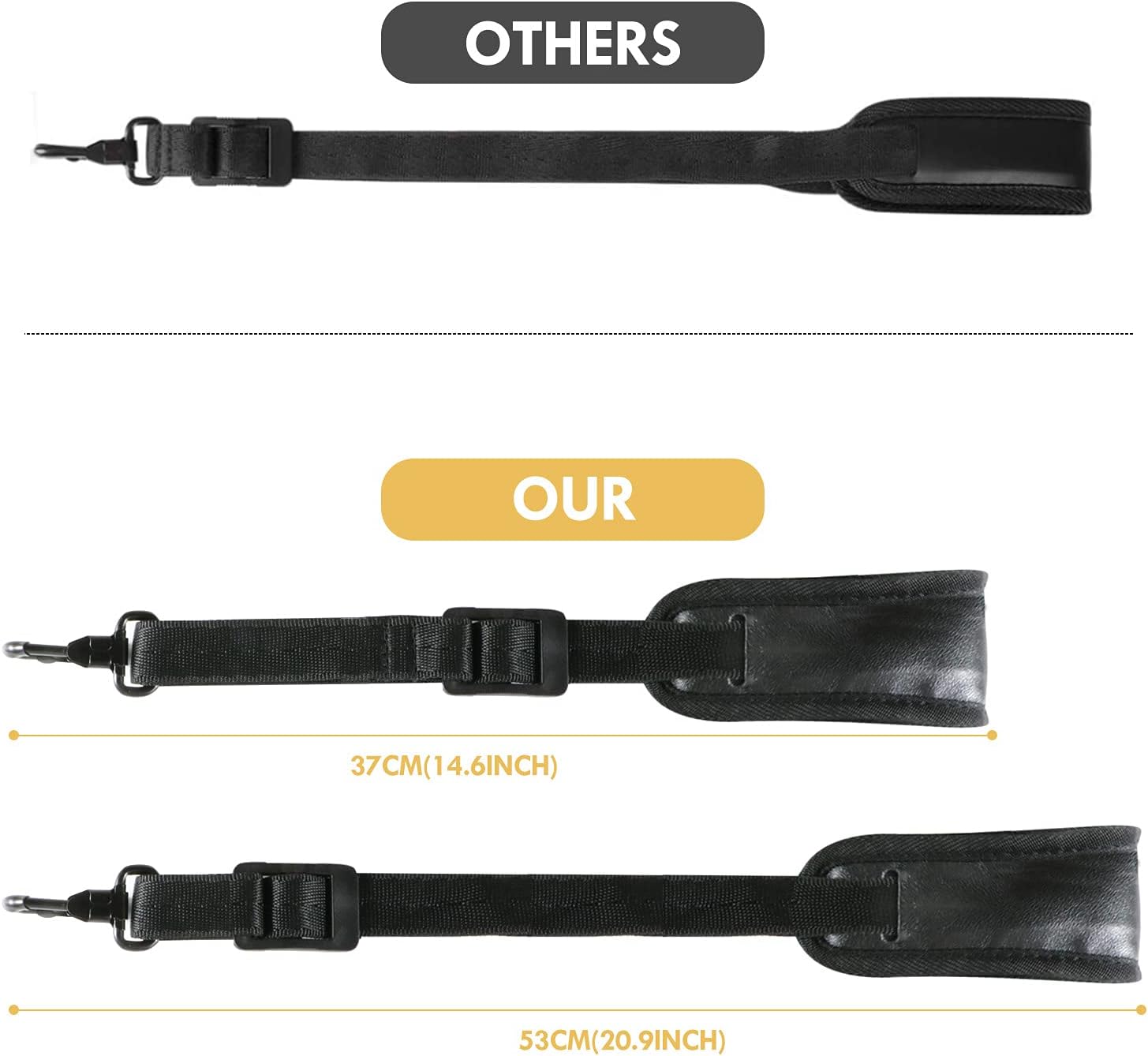 KUWAN Saxophone Neck Strap, Padded Adjustable Sax Strap for Alto & Tenor image 5