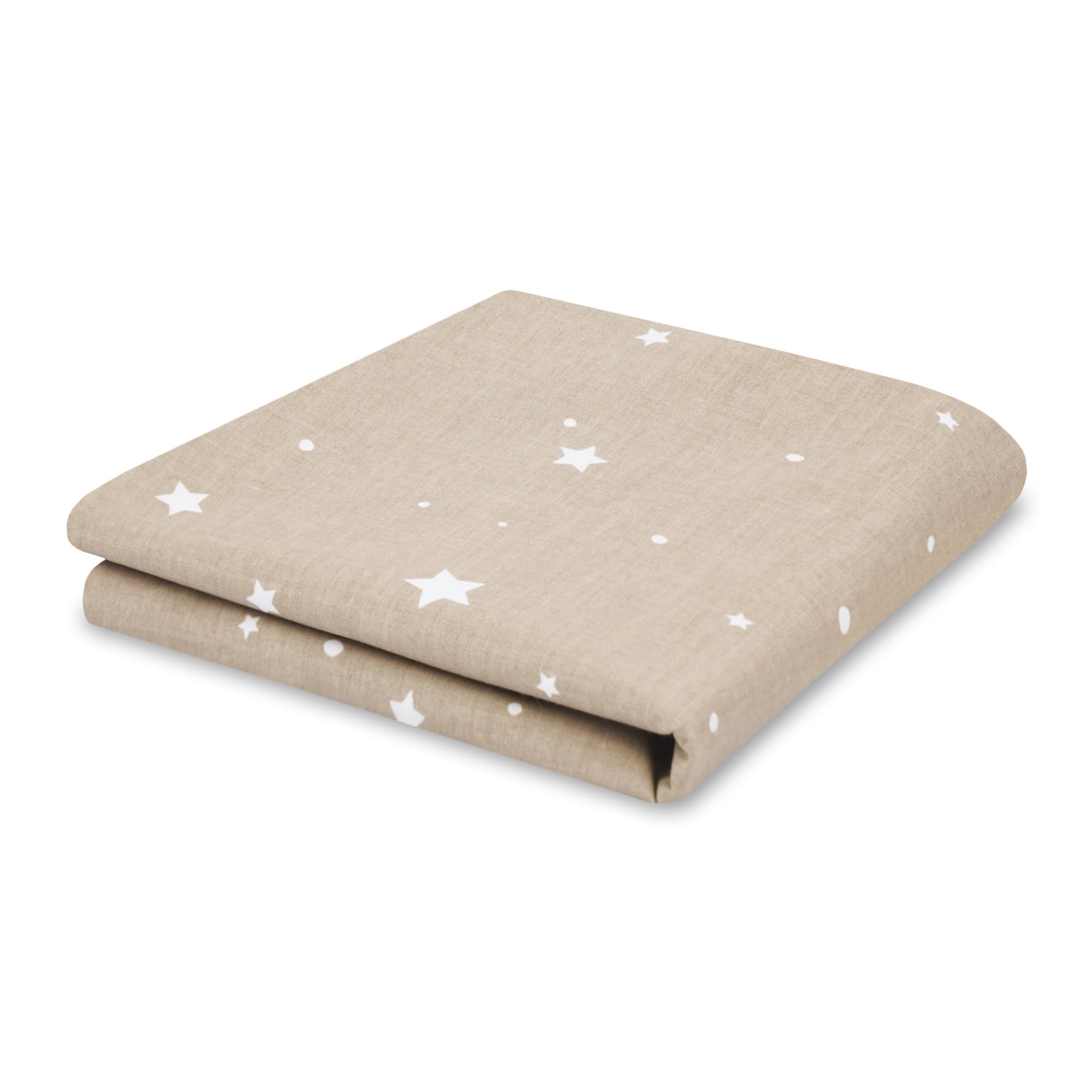Totsy Baby Cuscino per chi dorme sul fianco con fodera Cottone 40 x 145 cm - cuscino comfort cuscino per dormire cuscino per traversina laterale cuscino per il corpo Beige con stelle bianche