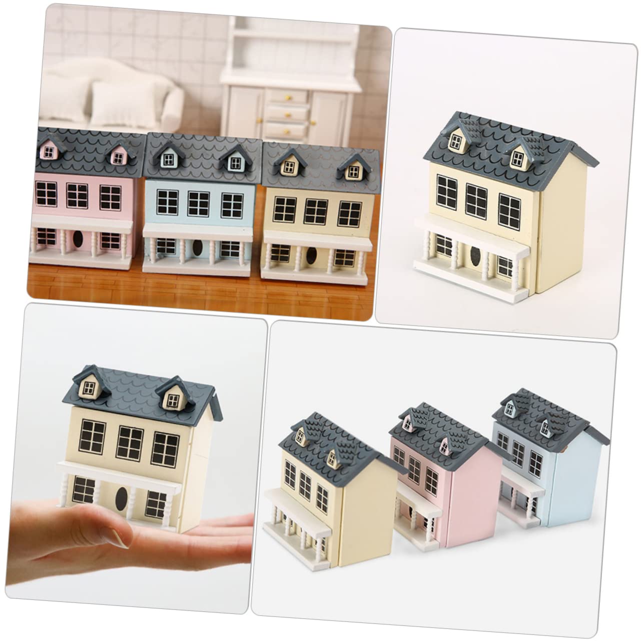 FOYTOKI 1:12 Scale Miniature Dollhouse Kit DIY Small Model House Led Lights Home Dec