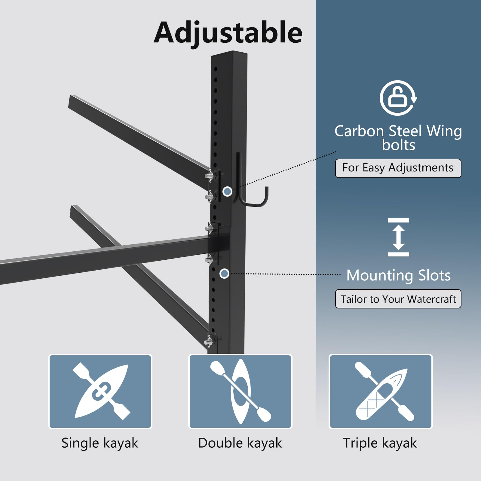 2 Rack Standee Snapklik.com : Kayak Stand, 2 Racks For Kayaks,Racks For Outdoor ...
