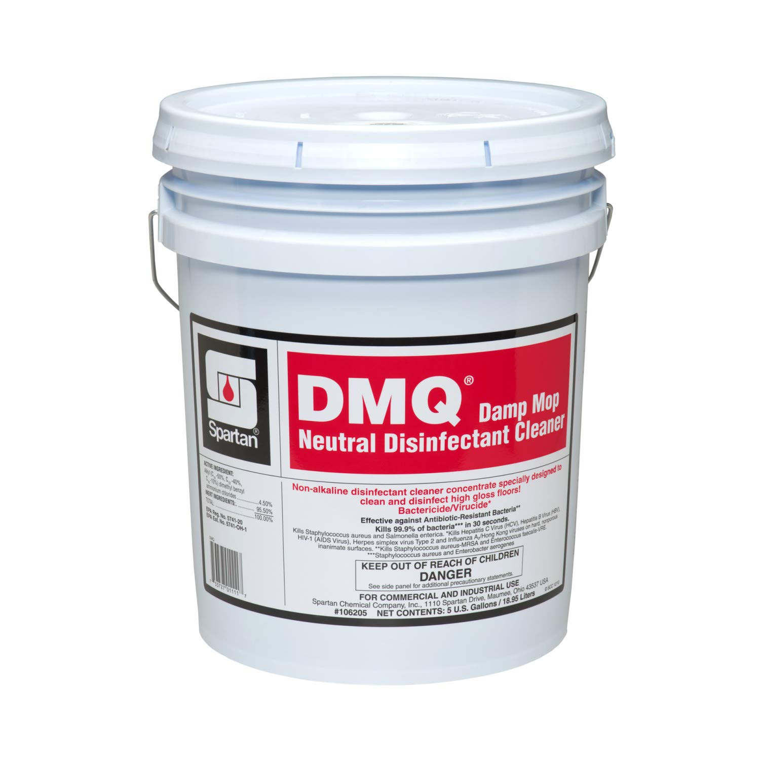 SPARTAN DMQ Damp Mop Neutral Disinfectant Cleaner- 5 Gal
