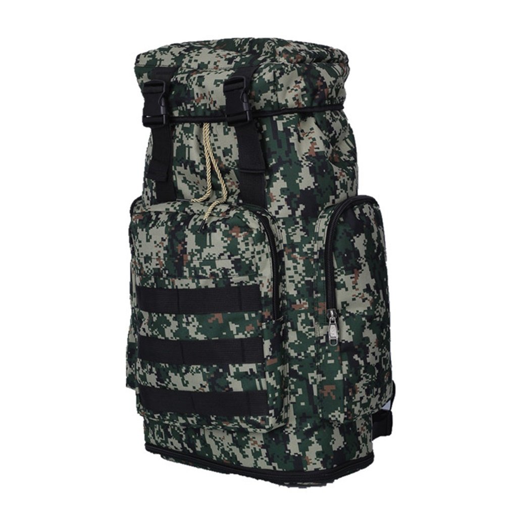 OUTDOOR COCO Waterproof Hiking Backpack,Scalable Oxford Rucksack Sport Travel Trekking Running Mens 75L (Color : Army Green)