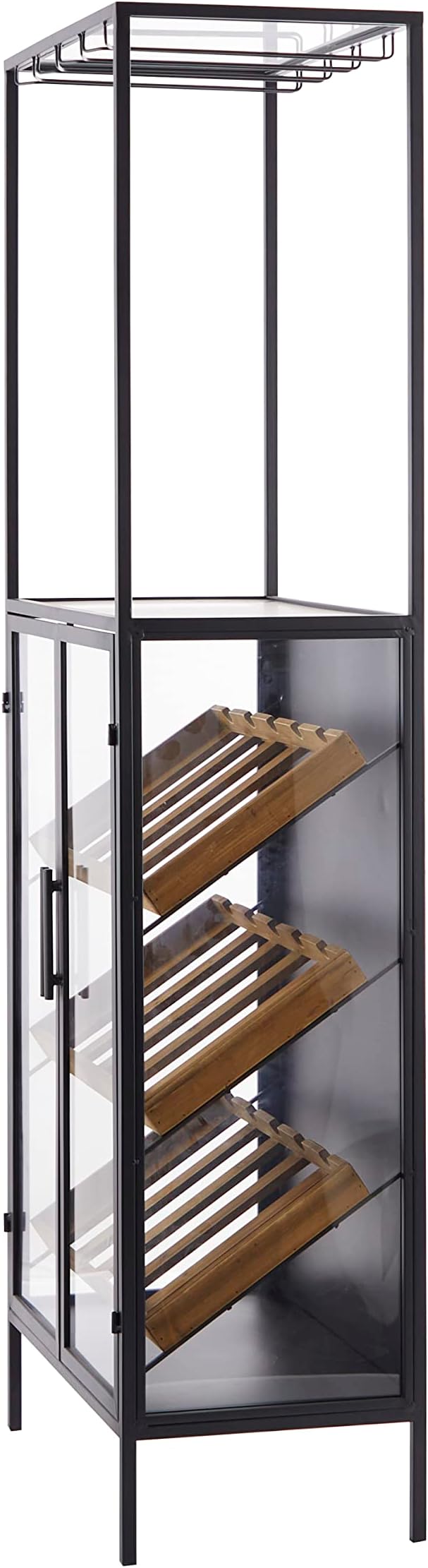 Estante para Vino de Pie Deco 79, Madera, 15 Botellas, Negro miniatura 8