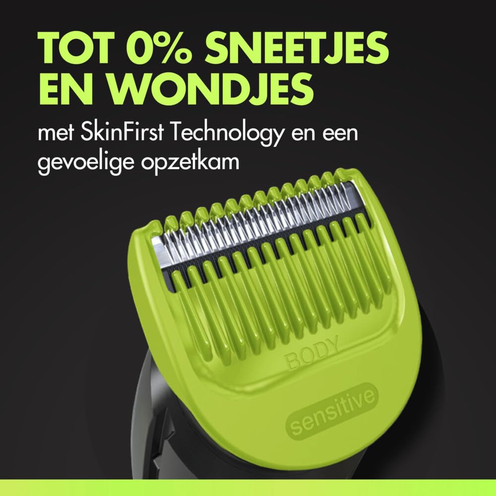 Gillette Labs i7 męska trymer do ciała i stref intymnych z technologią SkinFirst, wodoodporna trymer do strzyżenia włosów, światło LED, 3 precyzyjne akcesoria do cięcia i podstawa do ładowania
