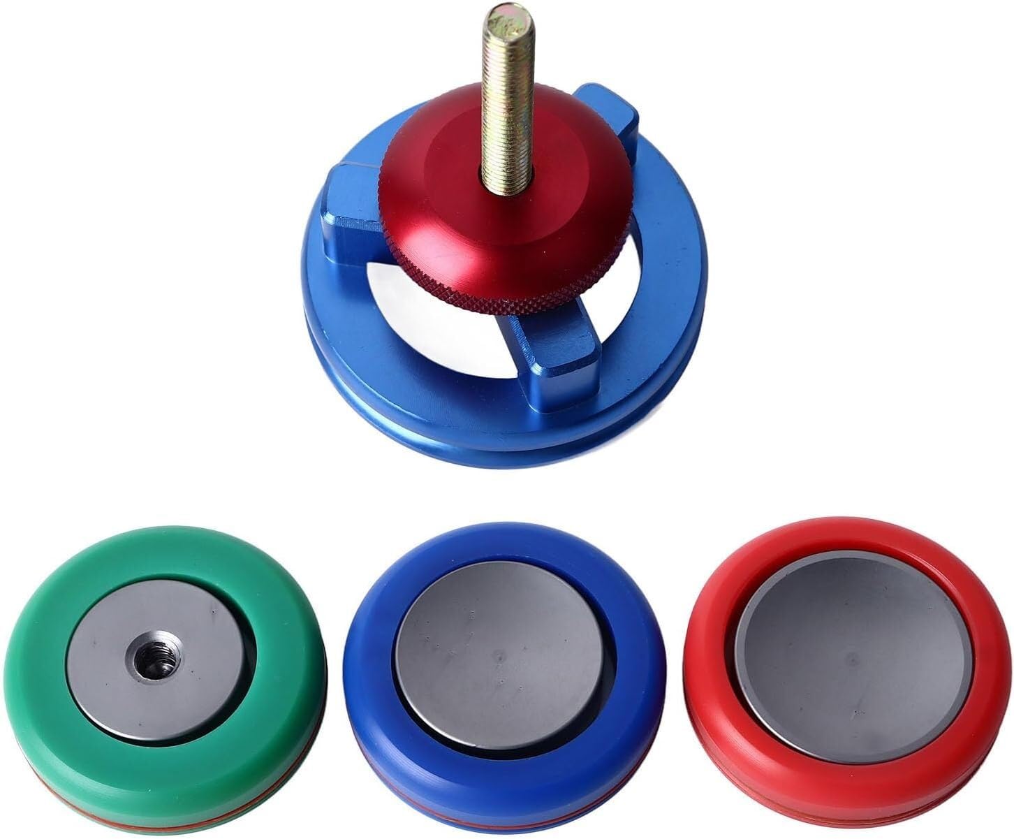 Aprivetro per orologi con 3 punte gomma, 3 metallo e base stabile | Punte intercambiabili in gomma e metallo con base stabile per rimuovere in modo controllato vetri e coperture compatibili.