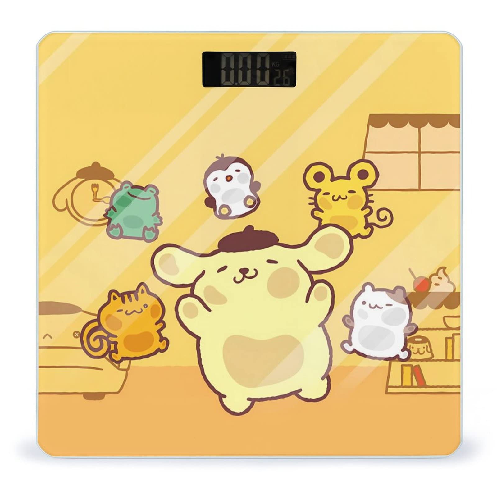 Amazon.co.jp: ポムポムプリン 体重計 高精度 ボディスケール 電源自動