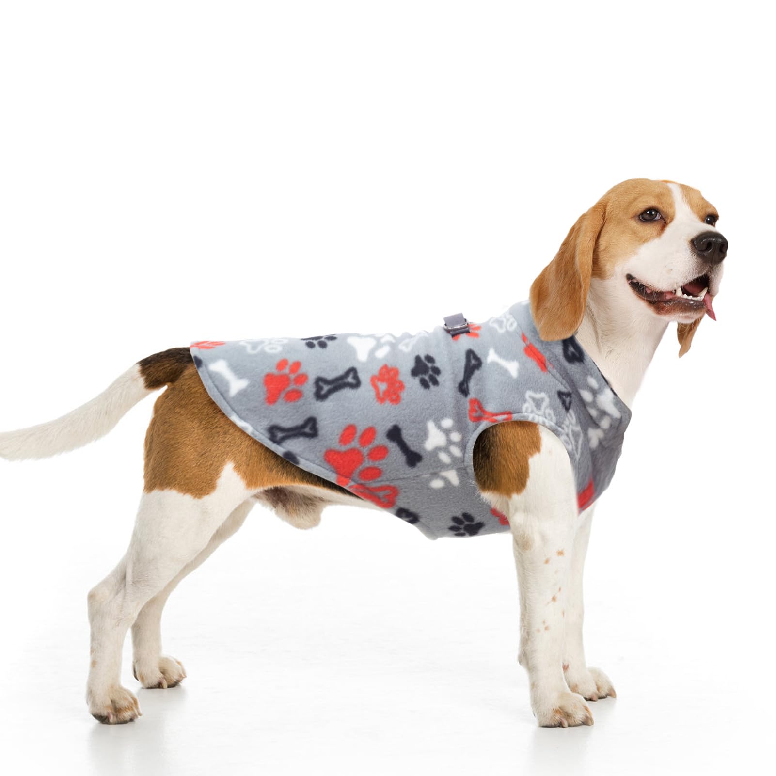 BEAUTYZOO Dog Fleece Vest Sweater Winter Jacket for Small and Medium Dogs with D-Ring Leash Cold Weather Coat Hoodie for XS S M Dogs Boy or Girls
